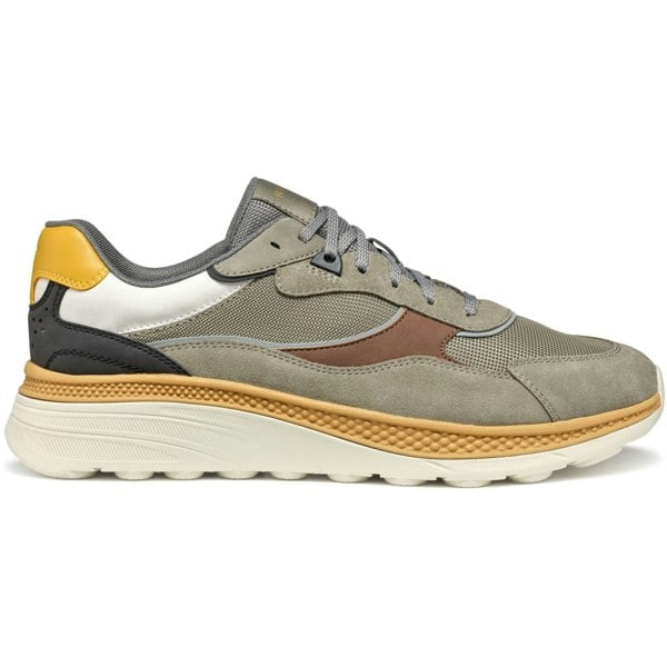 Geox U SPHERICA ACTIF X1 Polyester Blend Men's Sage/Brown Trainers