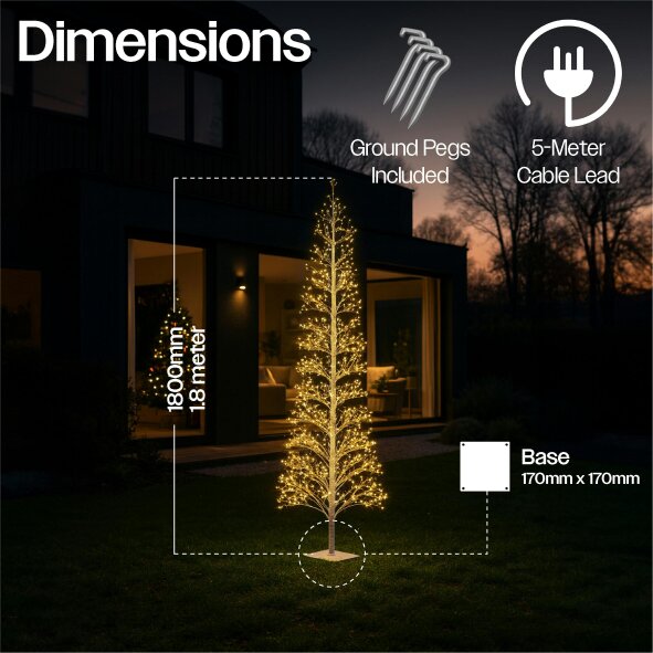 Scotts of Stow Xmas Haus Outdoor  Christmas Tree