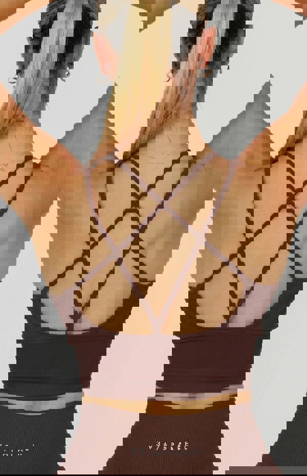 V3 Apparel Form Seamless Strappy Sports Bra - Chestnut Brown