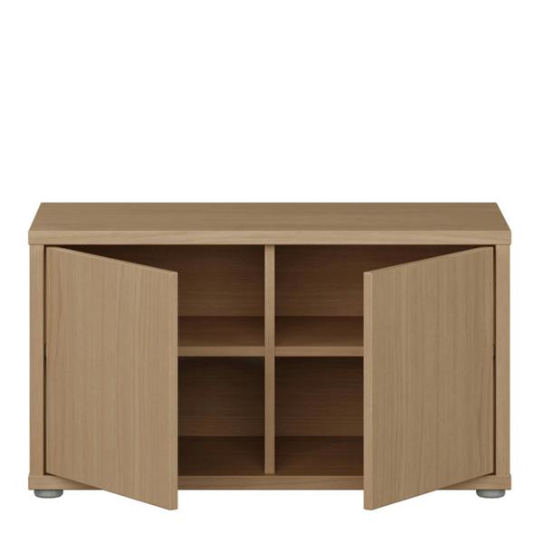 Furniture To Go Alice Springs Bench with 2 Doors Push-to-Open in Elegancia Oak