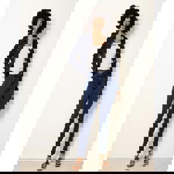 Blue Vanilla Slim Leg Stretch Denim Scarf Trousers