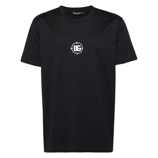 Dolce & Gabbana Logo Printed Marina T-Shirt   in  Navy