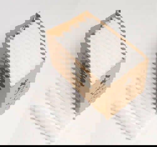 KAV Tapered Dinner Candle 190mm Non-Drip Unscented Long Burning Smokeless Pure Paraffin Wax Candles for Wedding Parties - Pack of 25