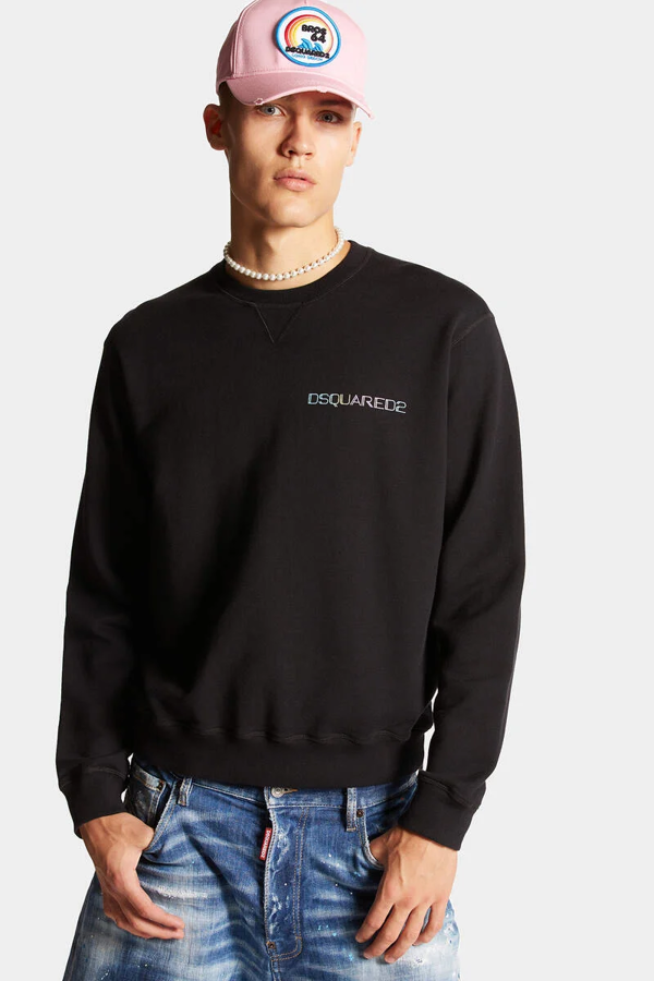 Dsquared2 Palm Beach Logo Cool Fit Sweatshirt - Black