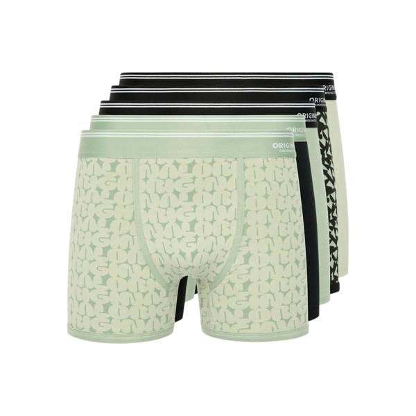 Crosshatch Mens Dringal Boxer Shorts (Pack of 5) - Green - 
