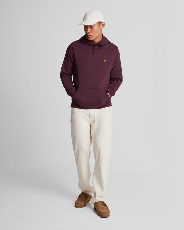 Lyle & Scott Plain Rich Hoodie - Burgundy