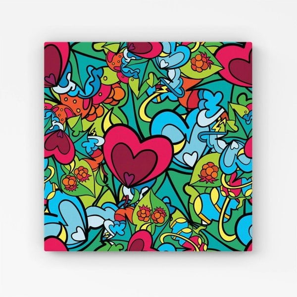 Warren Reed Hippie Psychedelic Pattern Canvas