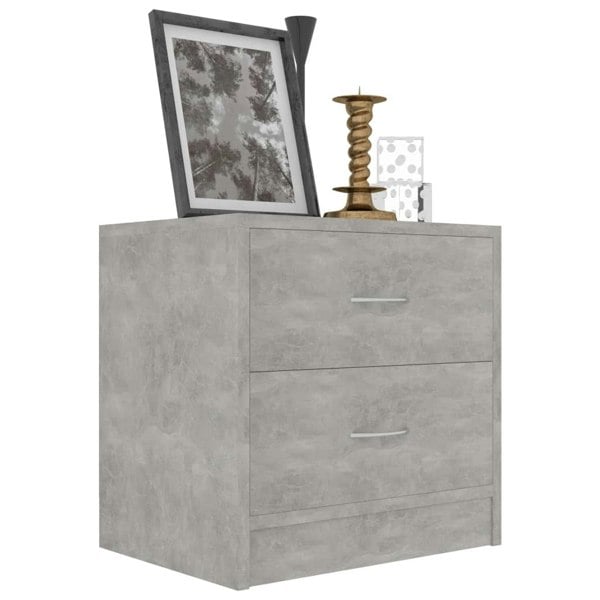Berkfield Bedside Cabinet Concrete Grey 40x30x40 cm Engineered Wood