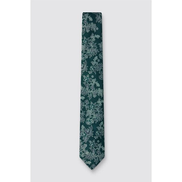 Antique Rogue Green Autumn Fern Leaf Tie