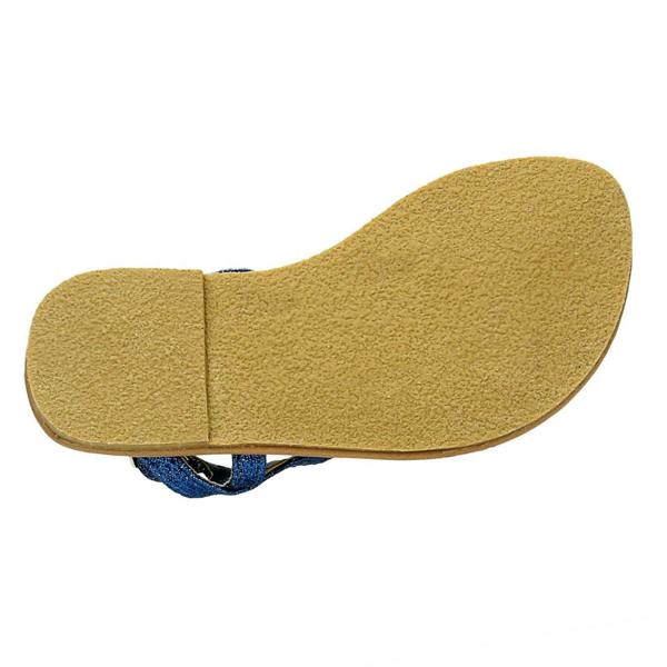Cutie Girls Cutie Woven Glitter Toe Post Sandals