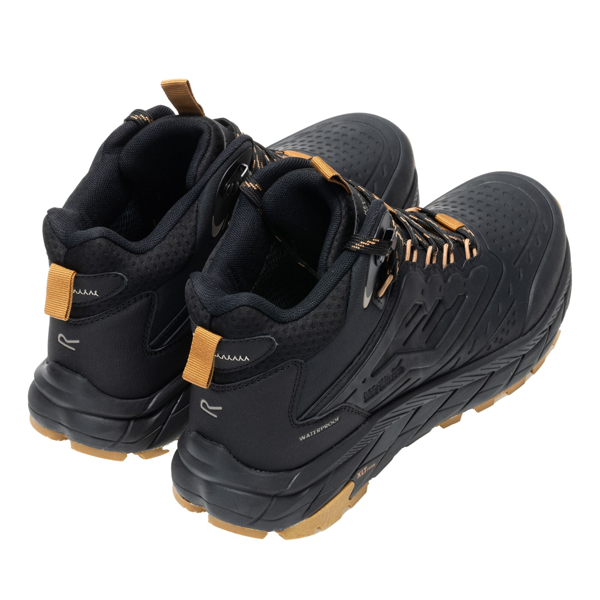 Regatta Mens Derino Mid Cut Walking Boots - Black/Rubber