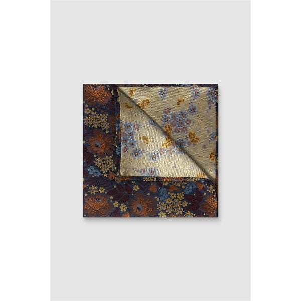 Antique Rogue Rust Winter Floral Pocket Square