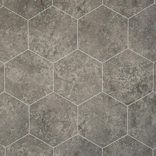 Britwall Dark Grey Hexagon PVC Shower Panel Matt Finish – Dark Grey