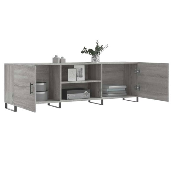 Berkfield TV Cabinet Grey Sonoma 150x30x50 cm Engineered Wood