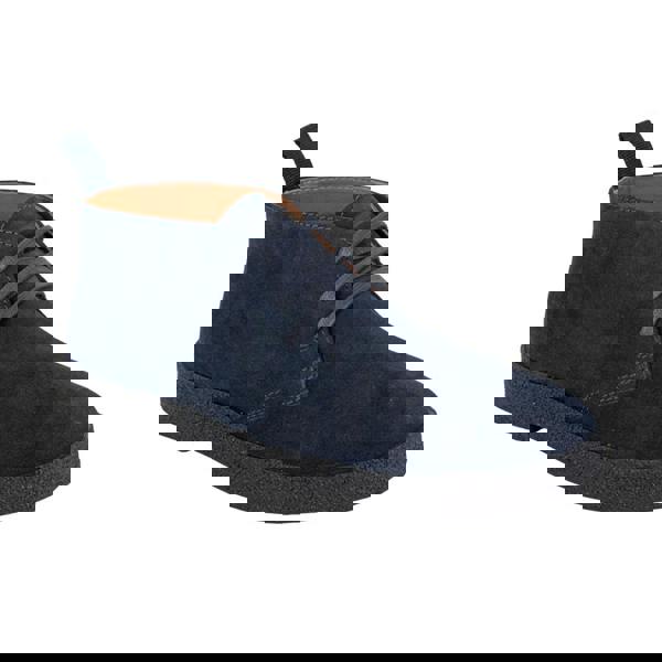 Roamers Mens Leather Desert Boots - Navy - 