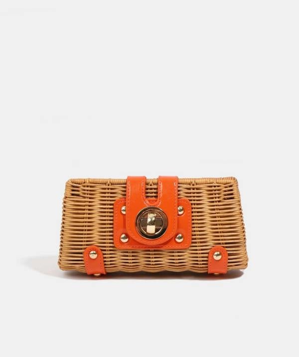 Pia Rossini Lulu - Petite Artisan Clutch Bag - Light Coral
