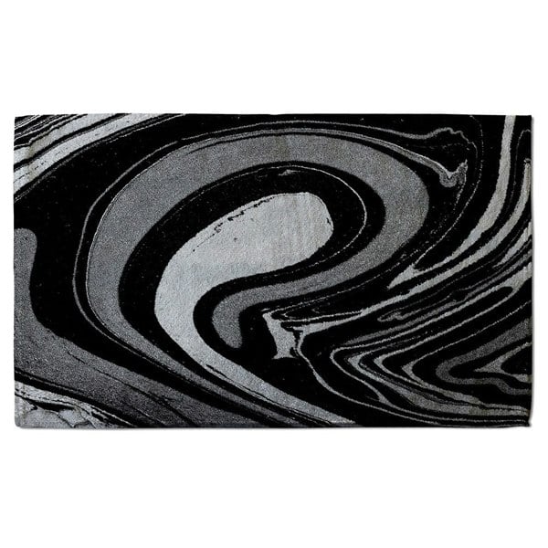 Benjamin Tate Design Black Marbled Paint (Bath Towel)