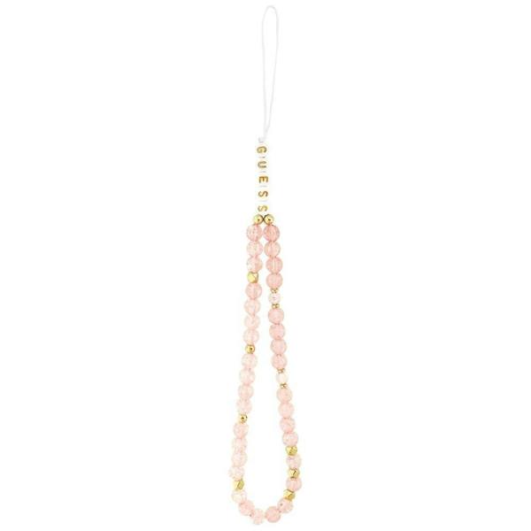Guess IML Flowers Electro Pearl Strap MagSafe Case for iPhone 17 Pro Max 6.9" Pink - GUHMP17XHCPOFPP
