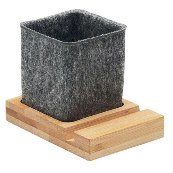 MidOcean Orostan RPET Felt Pen Pot - Wood - 
