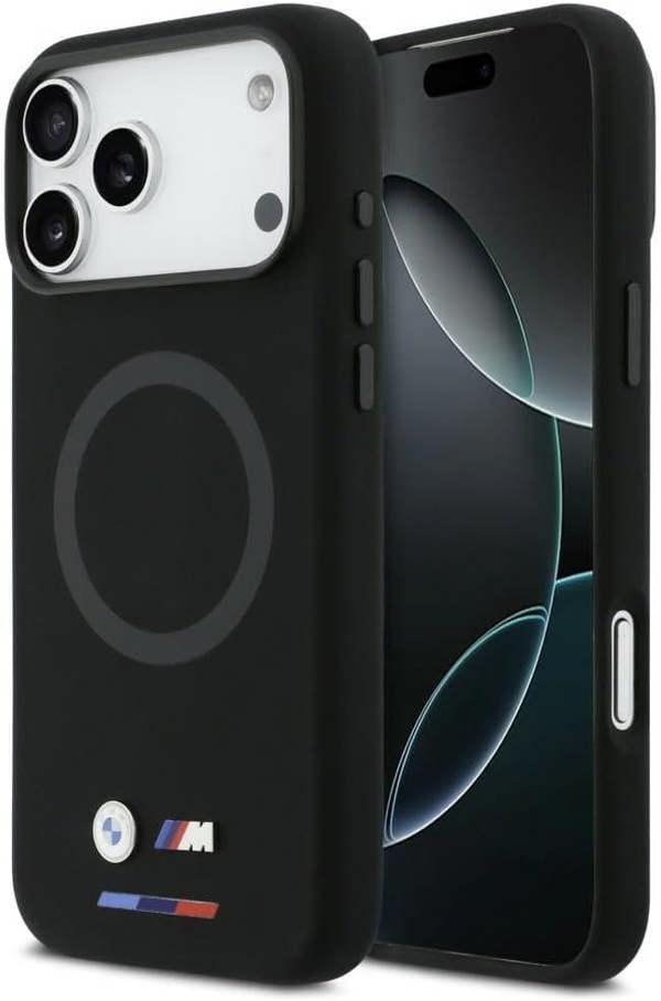 BMW M Series Silicone Logo Case with MagSafe for iPhone 17 Pro Max 6.9" Black - BMHMP17X25SITBOK