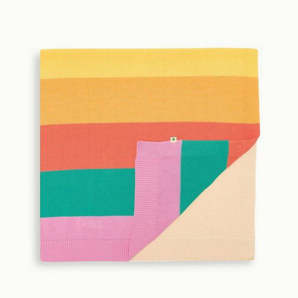 The Bonnie Mob Bobby - Pink Rainbow Stripe Shawl