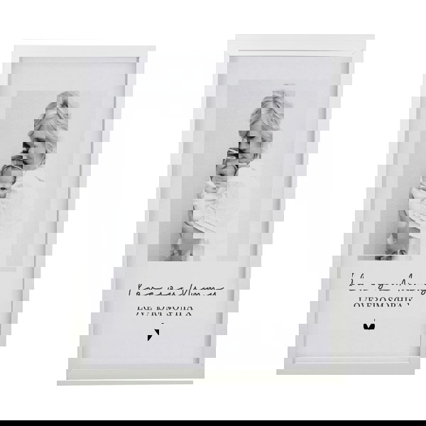 Personalised Memento Company Personalised Heart Photo Upload White Poster Frame