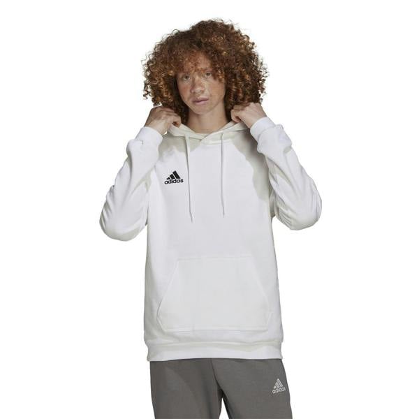 Adidas Mens ENT22 Relaxed Fit Long-Sleeved Hoodie - White/Black - 