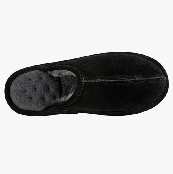 Totes Isotoner Mens Memory Foam Mule Slippers Black