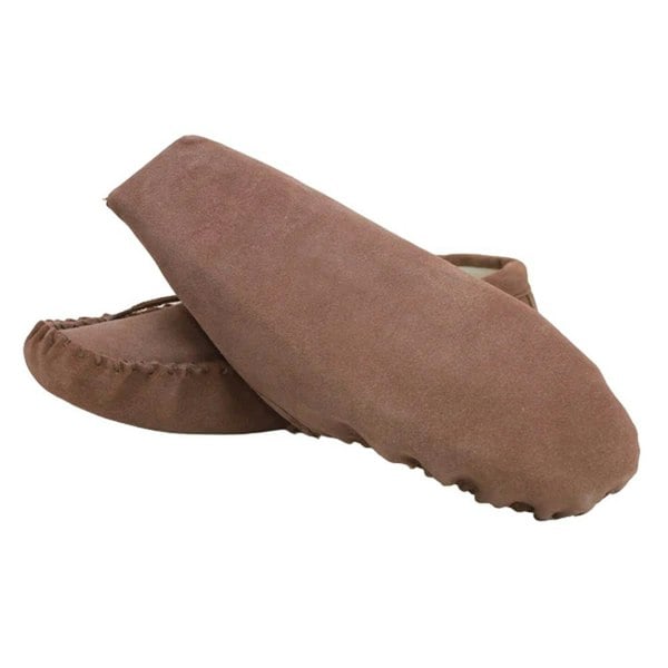 Eastern Counties Leather Unisex Adult Sheepskin Lined Hard Sole Moccasins - Camel