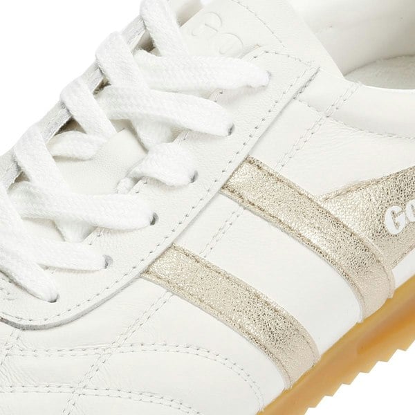 Gola Stadium Leather Women's White/Gold Trainers