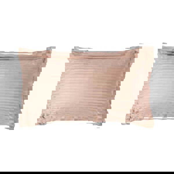 HOMESCAPES Silky 330 TC Egyptian Cotton Satin Stripe Oxford Pillowcase, King Size