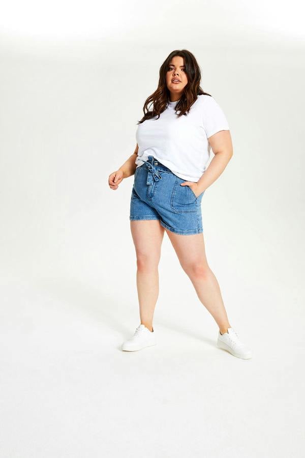 Urban Bliss Curve Liv Paperbag Short Mid Wash