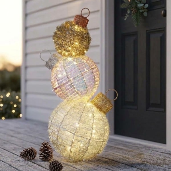 Garden Greatness Rotating LED Light Up Bauble Stack