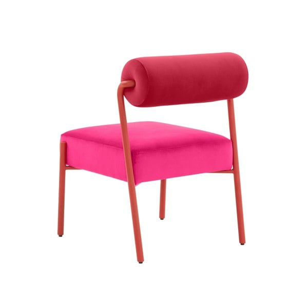 Furniture Edit Jolene Hot Pink Velvet Dining Chair - Set of 2