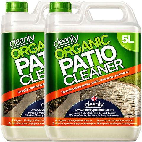 Cleenly Organic Patio Cleaner - For Patios, Driveways, Paths & More - Contains no Bleach or Harsh Chemicals 10L