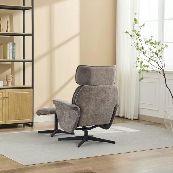 Oldbury Swivel Chair with Footstool