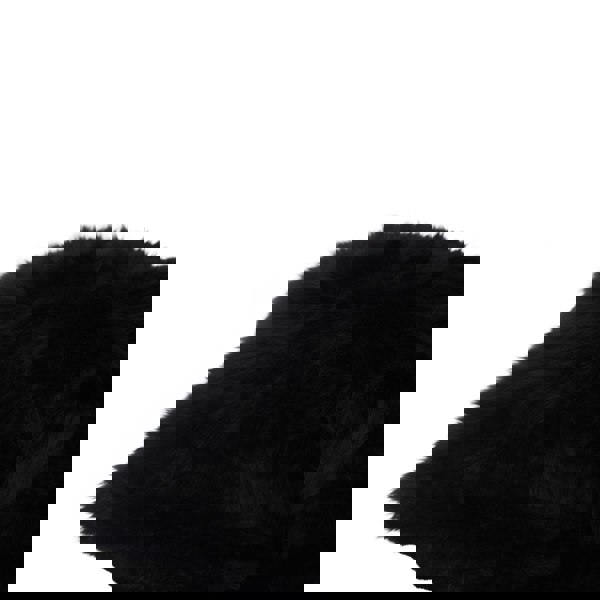  Alpaca Fur Cushion | Double sided | Short Wool Black