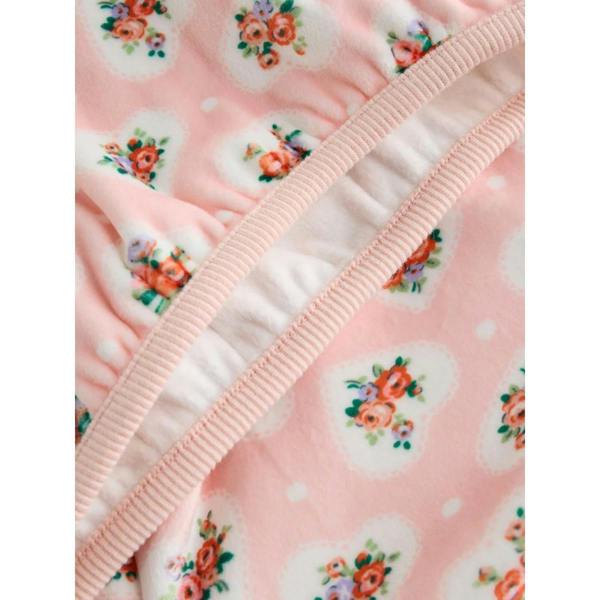 Cath Kidston Girls Cosy Flower & Heart Fleece Pyjama Set - Pink - 