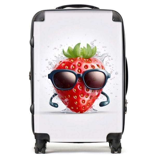 Warren Reed Strawberry In Glasses Suitcase