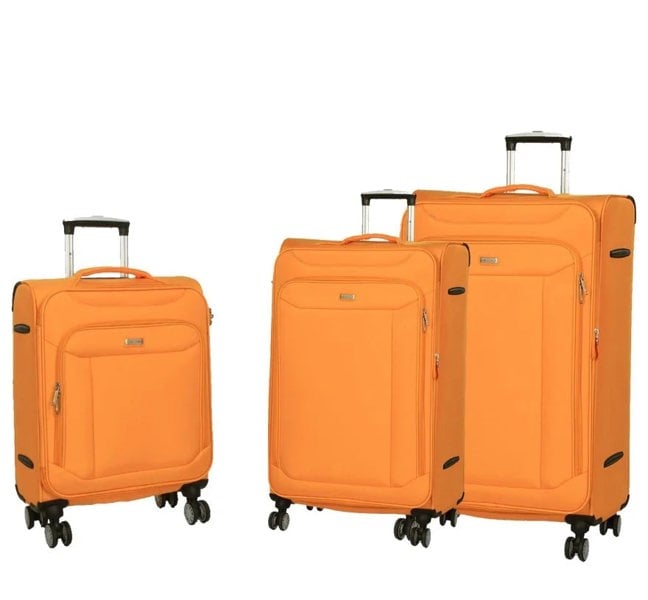 Snowball Soft Suitcase Dual 4-Wheel Spinners Expandable Luggage