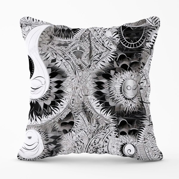 Warren Reed Abstract Moon and Sun Cushions