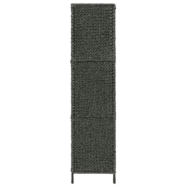 Berkfield 5-Panel Room Divider Black 193x160 cm Water Hyacinth