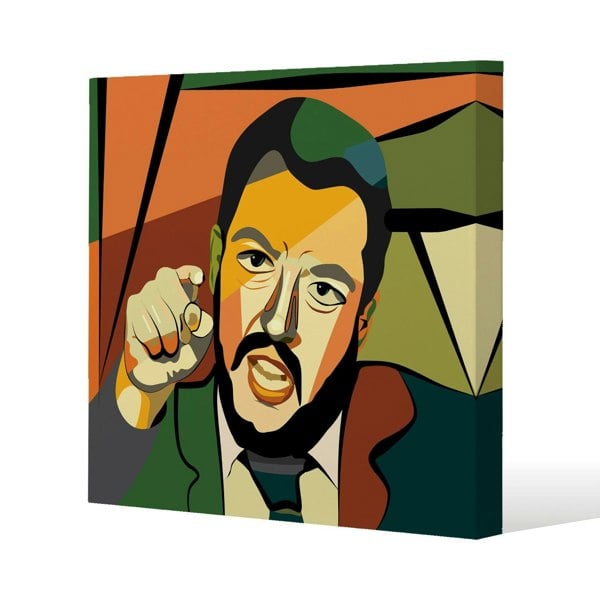 Benjamin Tate Design cubism art style, politician Slim Style Canvas Print  60x60cm , 15mm Slim Real wood.
