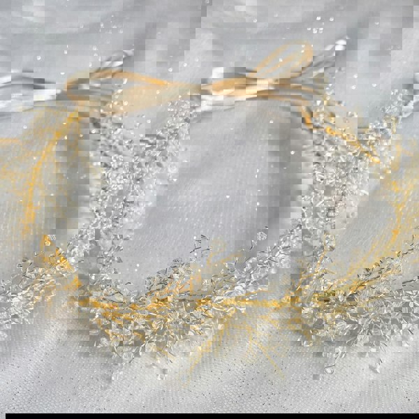 bridal headpiece boho in gold