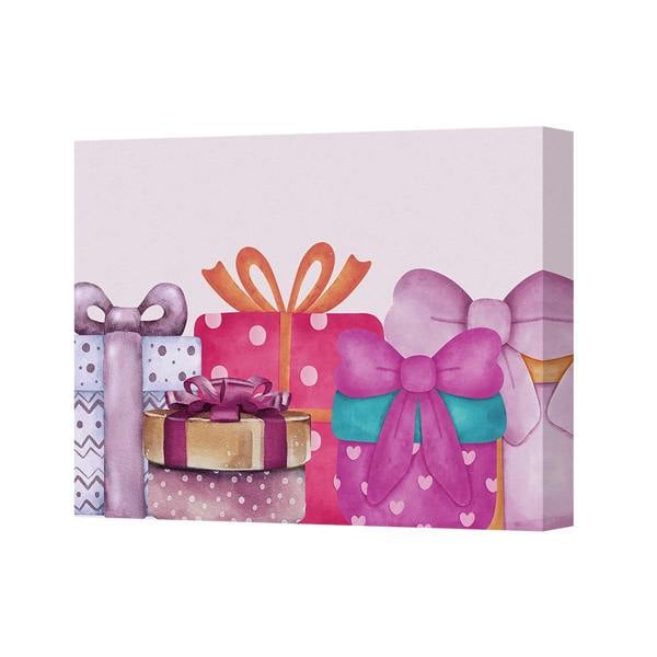 Benjamin Tate Design Pastel Gift Box Canvas Wall Art For Living Room Decor