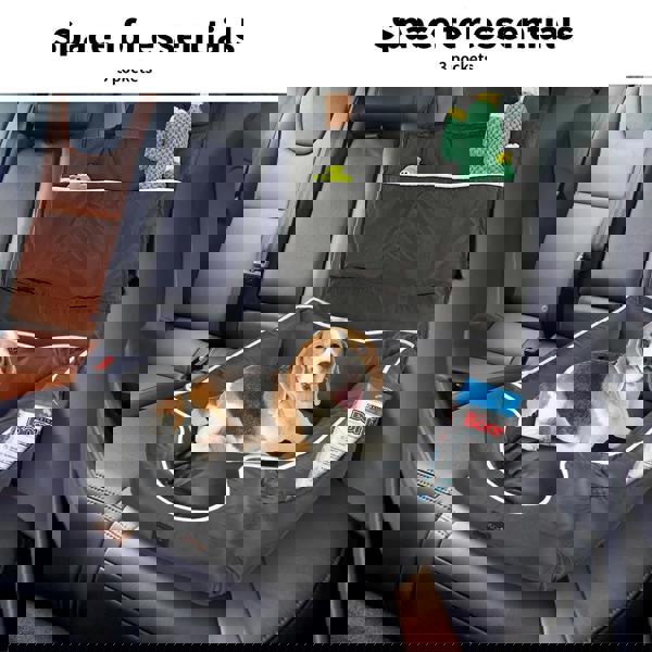 Skylos Dog Car Booster Seat  Pet Backrest Safe Protector Waterproof Travel Bed