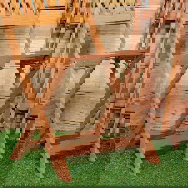 Samuel Alexander Set of 4 Bowness Outdoor Garden Patio Wooden Folding Chairs