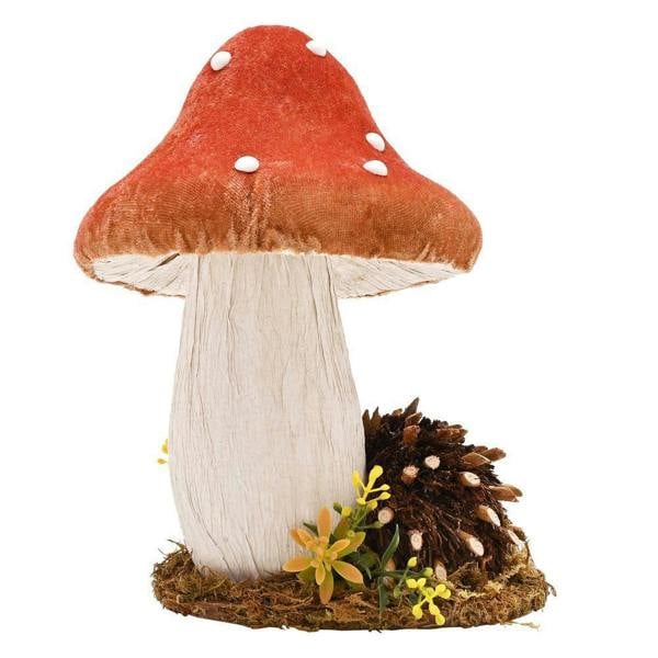 Country Living Handmade Hedgehog Ornament with Mushroom