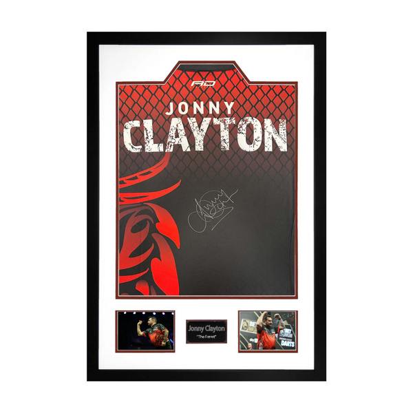 Jonny Clayton Signed Shirt Premium Frame