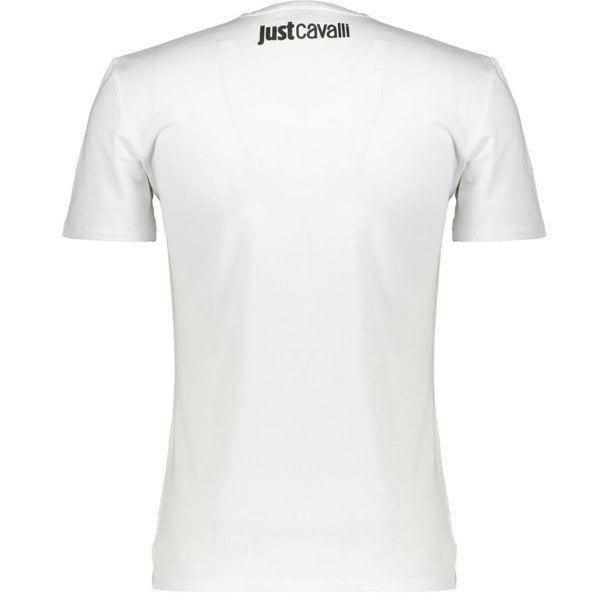 Just Cavalli Snake Wrapped Logo T-Shirt - White